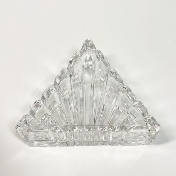 Vintage Valaska Bela Hand Made Slovakia Triangular Beveled Crystal Trinket Box - Picture 3 of 6
